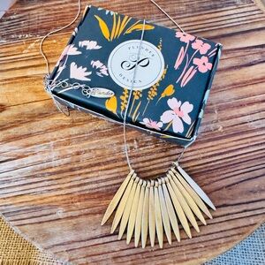 Plunder Designs Malisa Necklace Mixed Gold and silver Tone